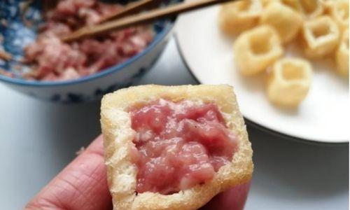 美味营养，肉酿油豆腐泡的做法（鲜香可口的家常料理）  第3张